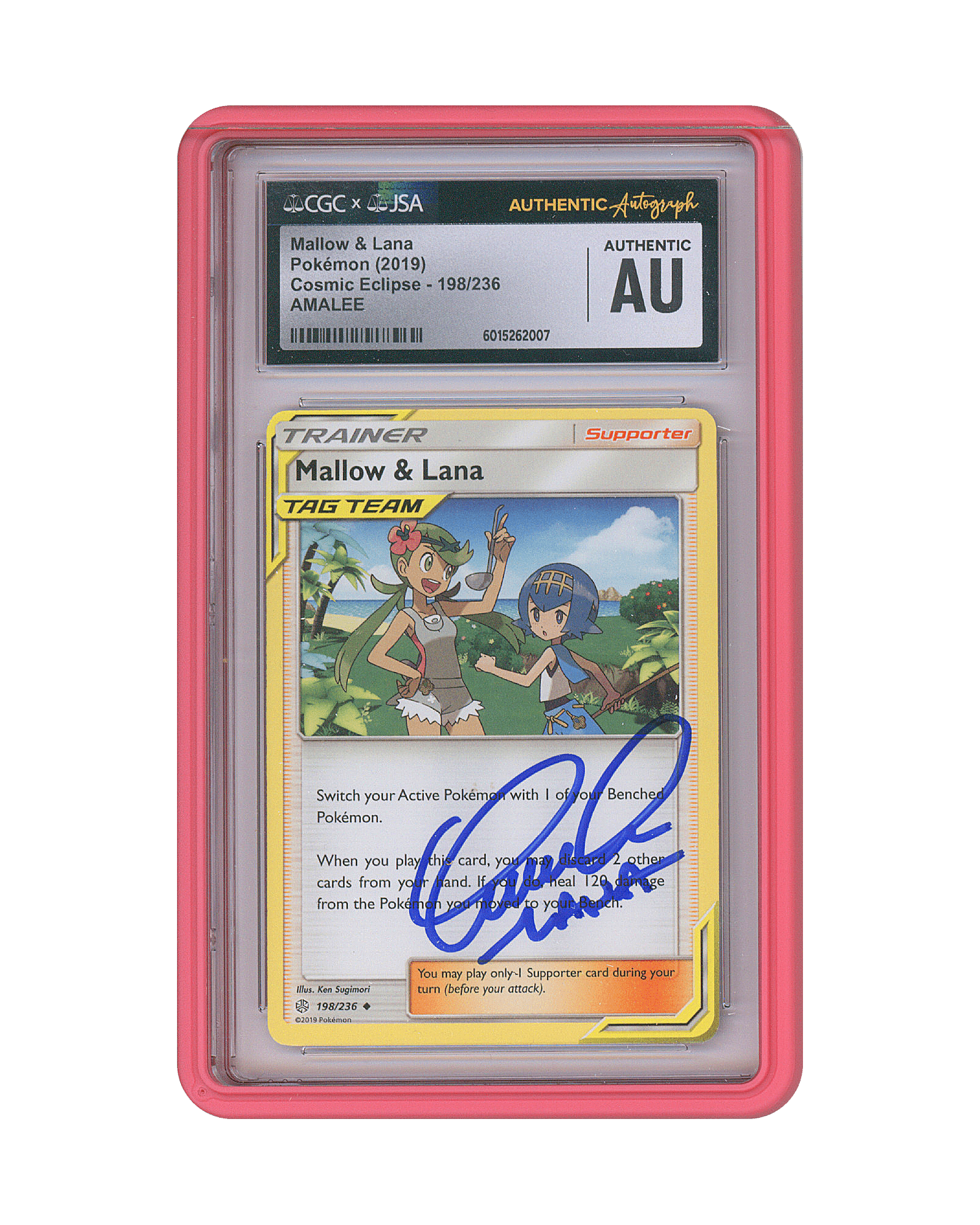 Amanda Lee (AmaLee) Signed Lana Cosmic Eclipse Pokemon Card - Teddy's