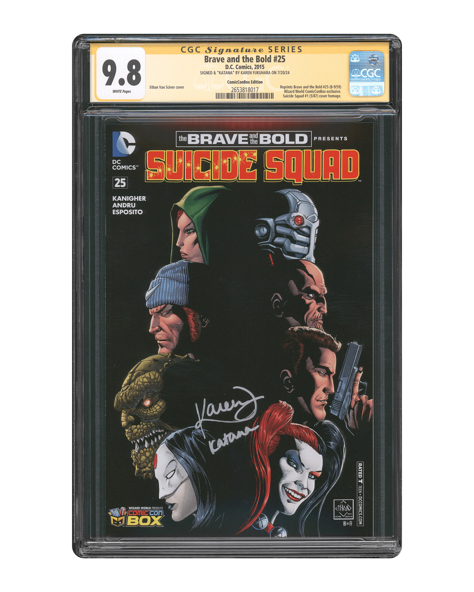 Karen Fukuhara CGC Signature Series Comic 9.8 Brave and the Bold #25 - Teddy's
