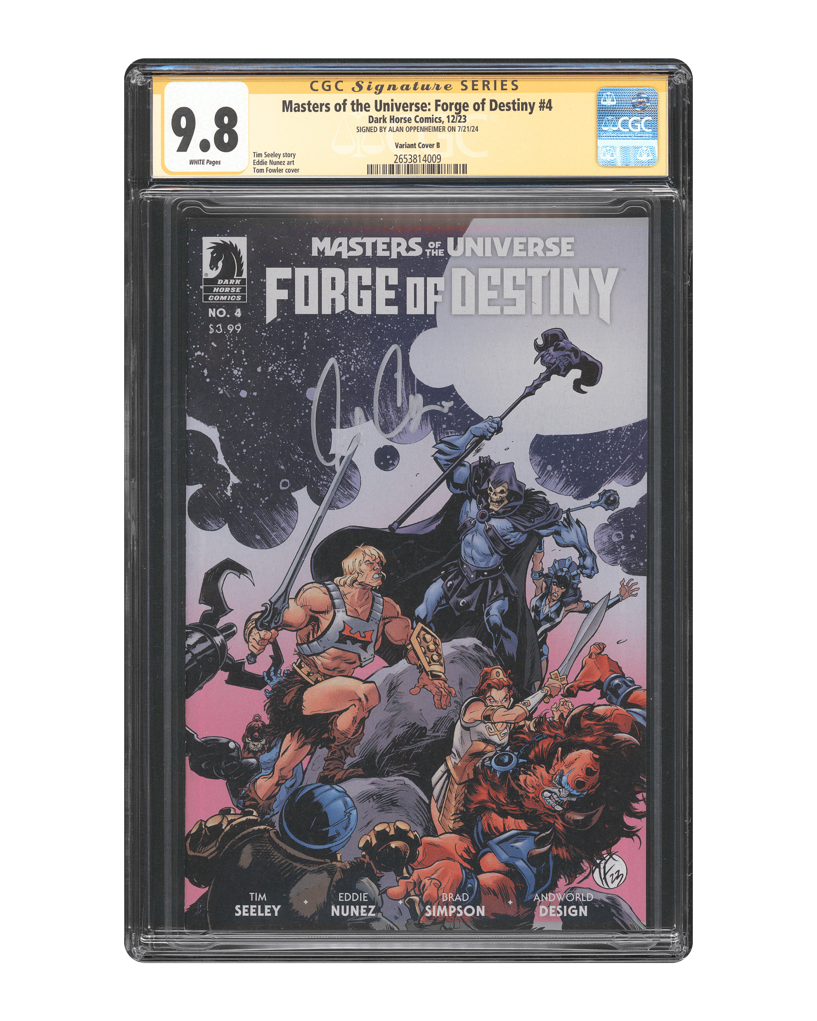 Alan Oppenheimer CGC Signature Series Comic 9.8 Masters of the Universe: Forge of Destiny #4 Tom Fowler Cover - Teddy's