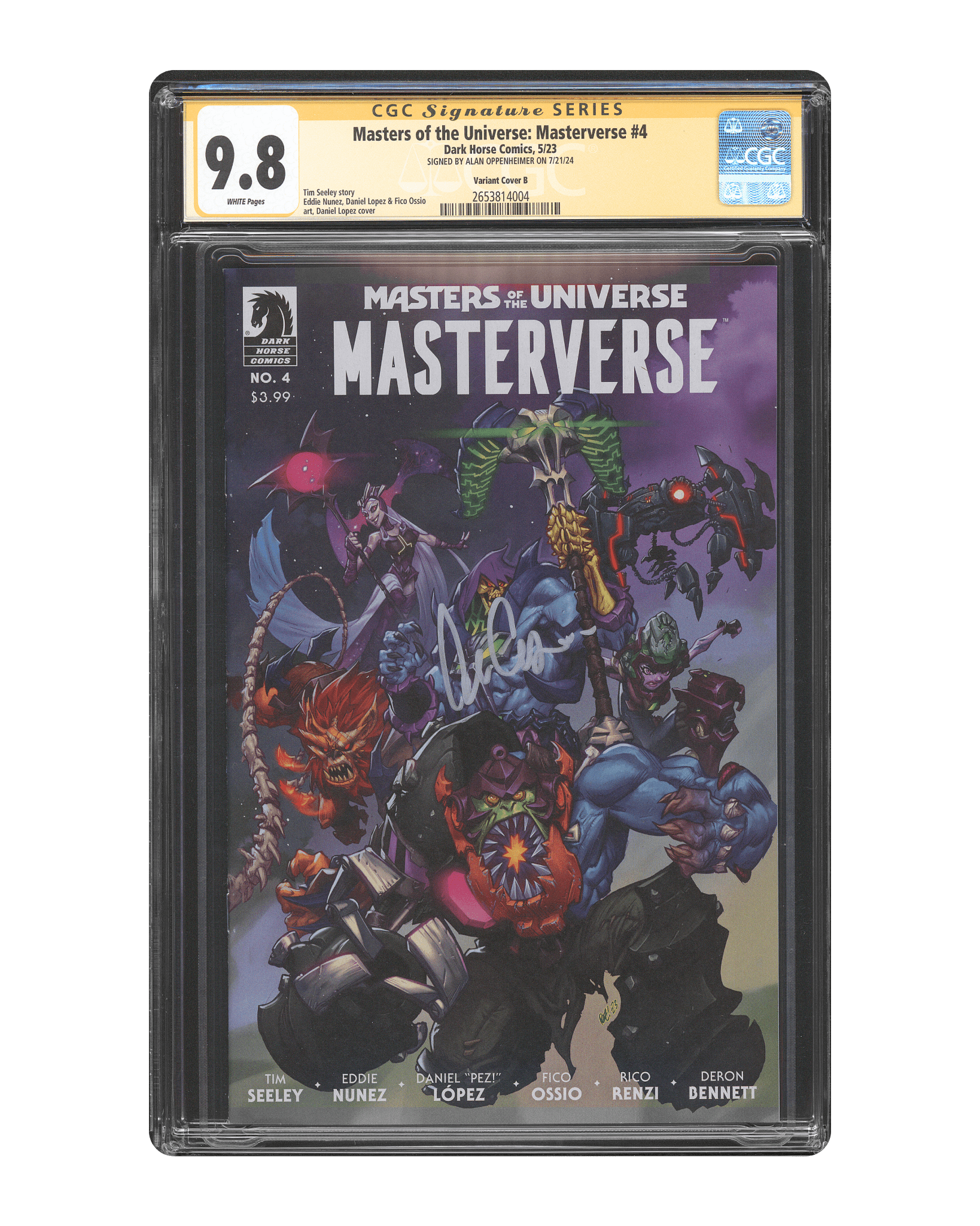 Alan Oppenheimer CGC Signature Series Comic 9.8 Masters of the Universe: Masterverse #4 - Teddy's