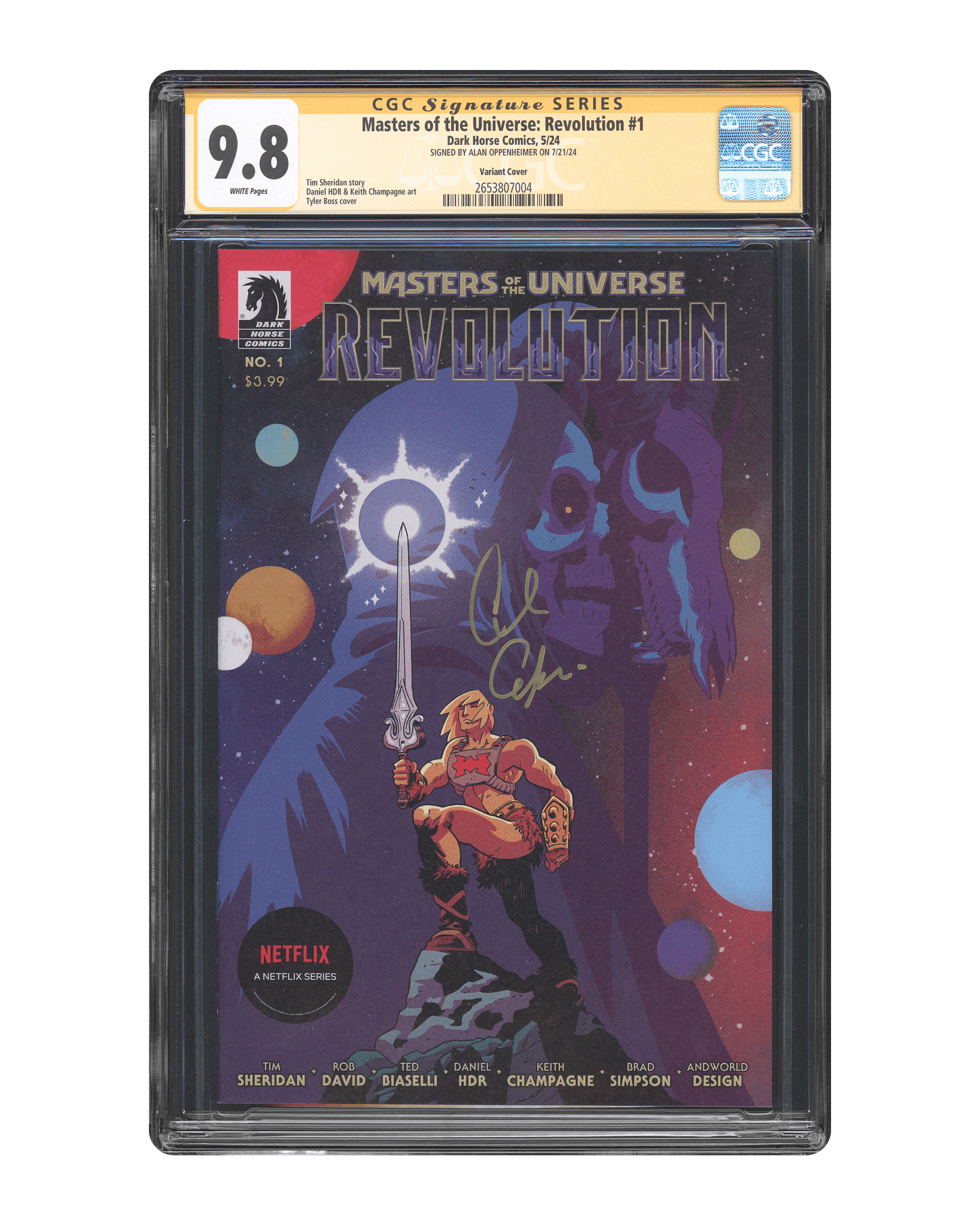 Alan Oppenheimer CGC Signature Series Comic 9.8 Masters of the Universe: Revolution #1 Tyler Boss Cover - Teddy's