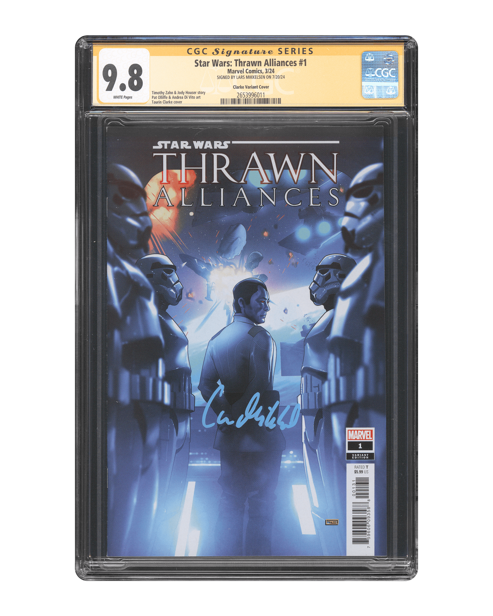 Lars Mikkelsen CGC Signature Series Comic 9.8 Star Wars: Thrawn Alliances #1 Taurin Clarke Cover - Teddy's