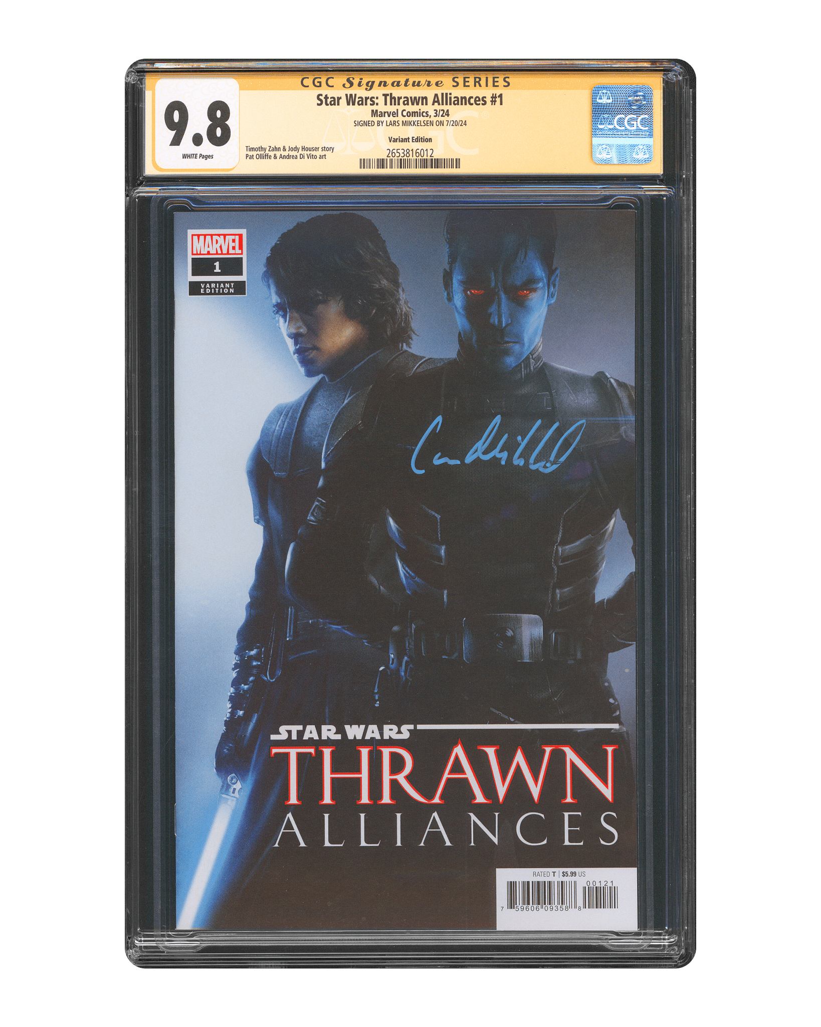 Lars Mikkelsen CGC Signature Series Comic 9.8 Star Wars: Thrawn Alliances #1 Variant Cover - Teddy's