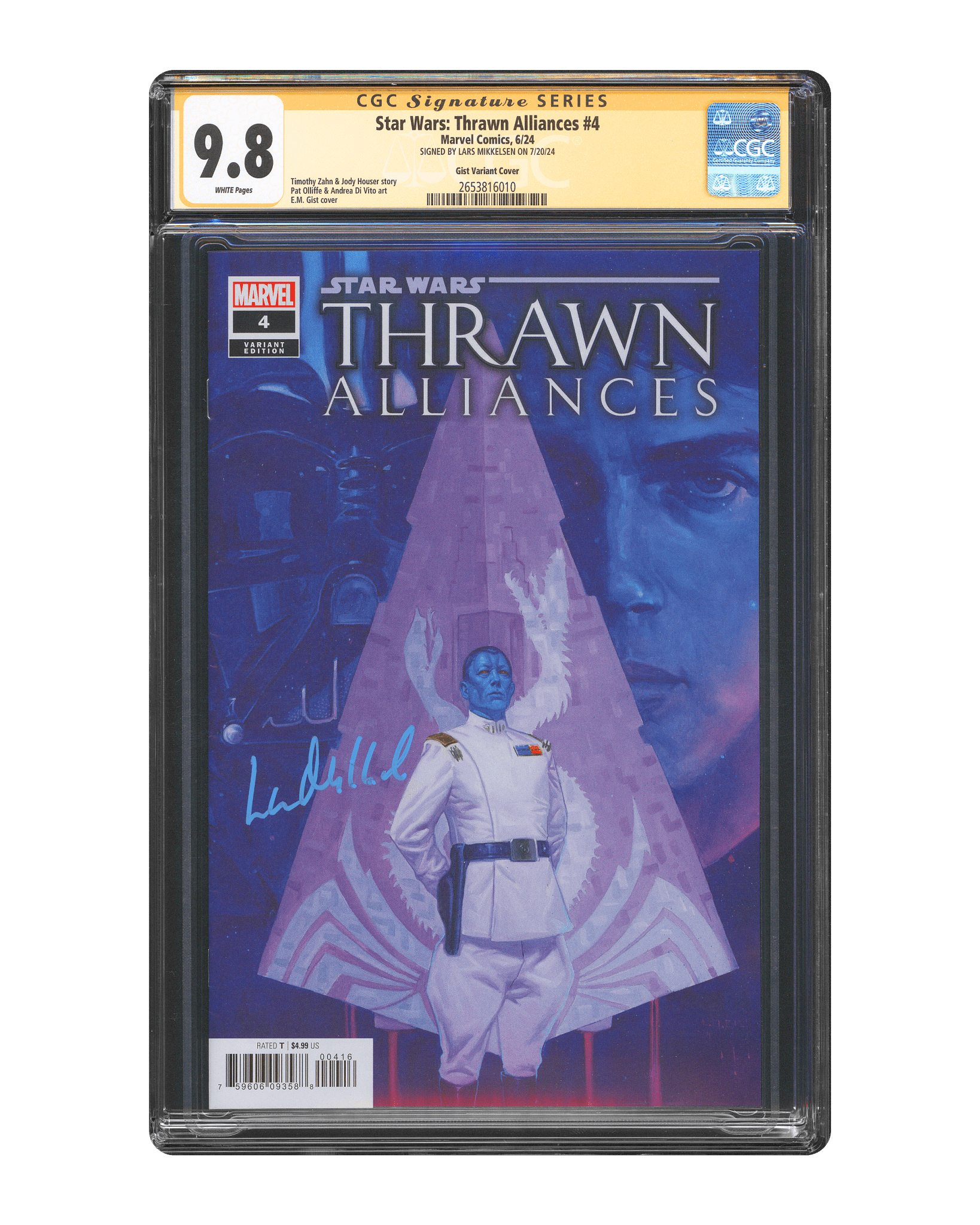Lars Mikkelsen CGC Signature Series Comic 9.8 Star Wars: Thrawn Alliances #4 E.M. Gist Cover - Teddy's