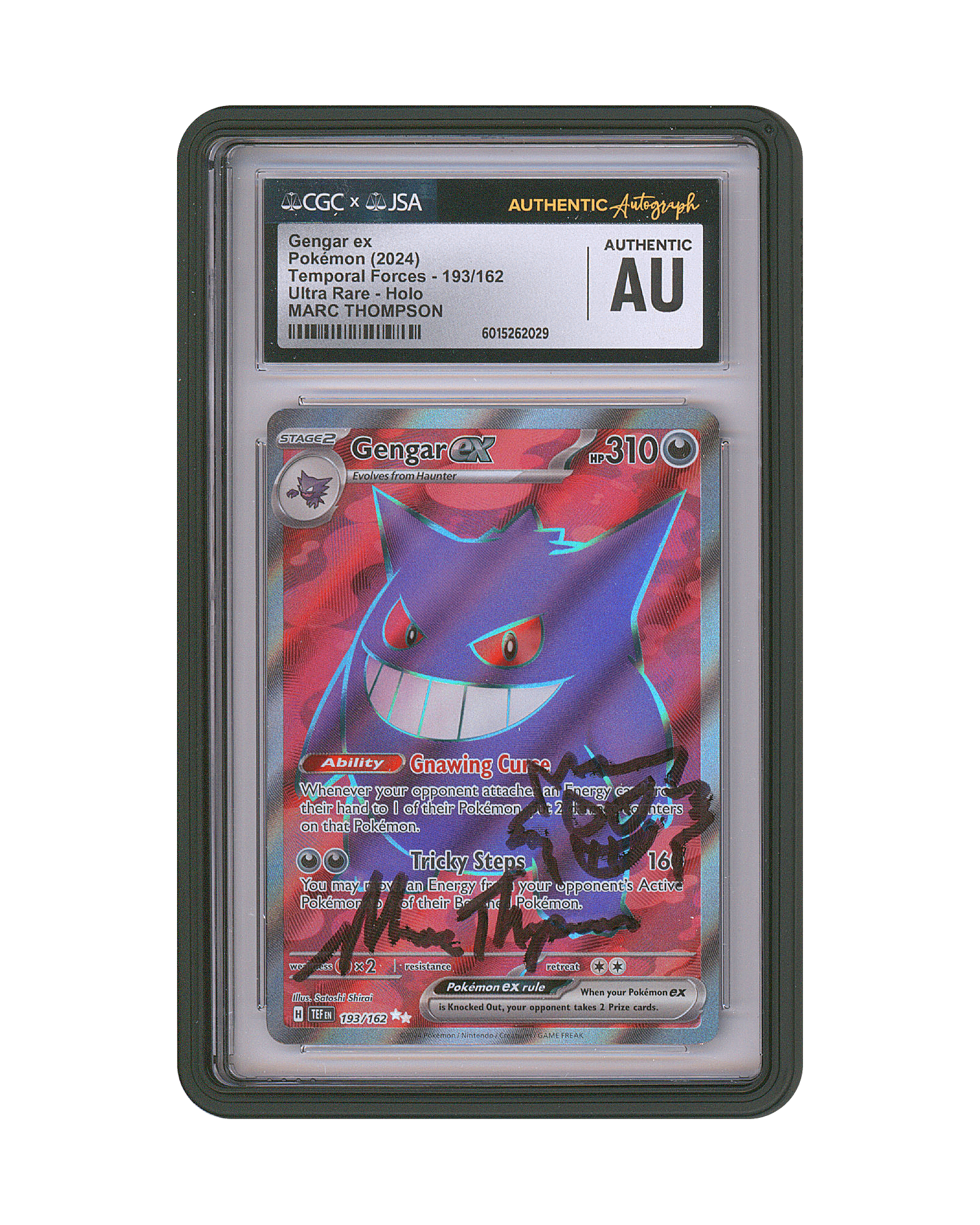 Marc Thompson Signed Gengar Temporal Forces Pokemon Card - Teddy's